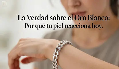 Anillo de oro blanco con níquel del baño de rodio causando reacción alérgica en oreja - dermatitis por contacto