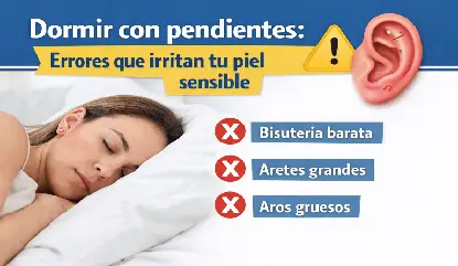 Dormir con pendientes: por qué tus orejas amanecen rojas e inflamadas por alergia al níquel y cómo elegir pendientes hipoalergénicos seguros