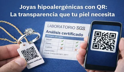 Joyas hipoalergénicas con QR certificadas norma EN 1811